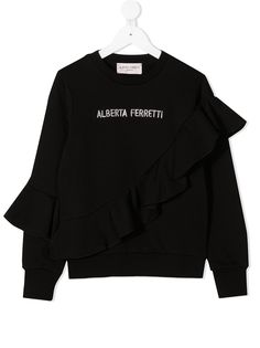 Alberta Ferretti Kids рубашка с оборками