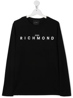 John Richmond Junior футболка с длинными рукавами и логотипом