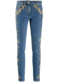 Moschino декорированные джинсы скинни