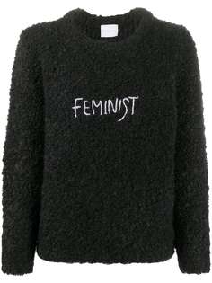 Antonella Rizza фактурный джемпер Feminist с вышивкой