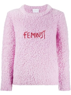 Antonella Rizza фактурный джемпер Feminist с вышивкой