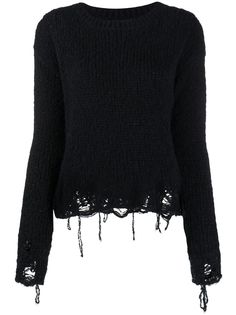 Thom Krom джемпер с эффектом потертости