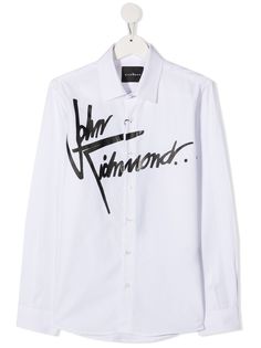 John Richmond Junior рубашка на пуговицах с логотипом