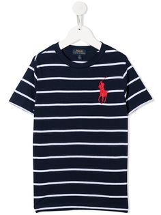 Ralph Lauren Kids полосатая футболка с логотипом