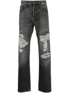 Valentino прямые джинсы с прорезями
