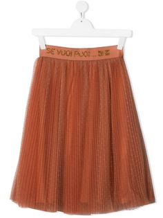 Elisabetta Franchi La Mia Bambina декорированная юбка с плиссировкой