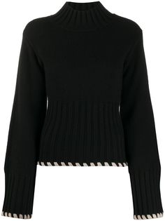 Khaite свитер с контрастной вставкой