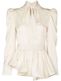 Silvia Tcherassi блузка Abigail с завязками и баской