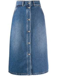 MSGM джинсовая юбка А-силуэта