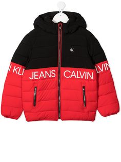 Calvin Klein Kids пуховик с логотипом