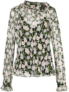 Jason Wu Collection полупрозрачная блузка с цветочным принтом