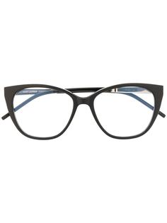 Saint Laurent Eyewear "очки в оправе ""кошачий глаз"" с монограммой"