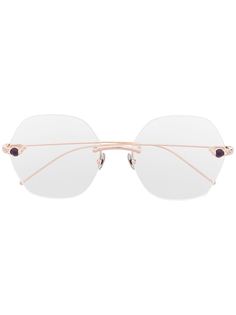 Pomellato Eyewear круглые очки с камнями