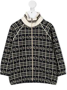 Gucci Kids бомбер с узором Interlocking G