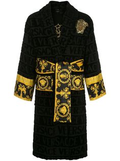 Versace халат с декором Medusa из пайеток
