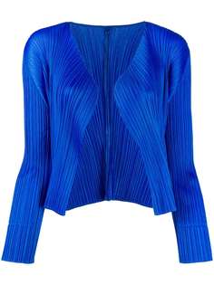 Pleats Please Issey Miyake плиссированный кардиган без застежки