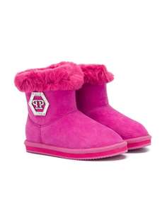 Philipp Plein угги с мехом и логотипом