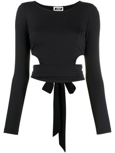 MSGM топ с длинными рукавами и запахом