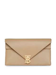 Burberry маленький клатч-конверт с монограммой TB