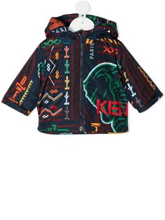 Kenzo Kids пуховик на молнии с капюшоном