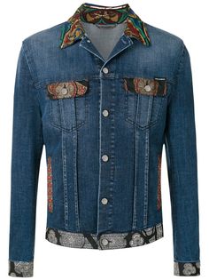 Dolce & Gabbana джинсовая куртка с контрастной отделкой