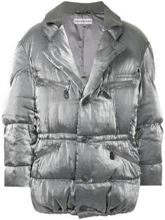 Issey Miyake Pre-Owned дутая куртка с двойным воротником