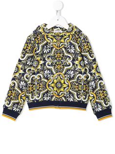 Dolce & Gabbana Kids худи на молнии с принтом