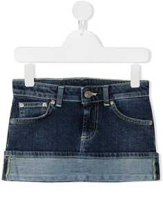 DONDUP KIDS джинсовая юбка мини с подворотами