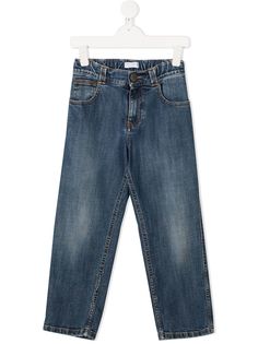 Brunello Cucinelli Kids джинсы скинни с эффектом потертости