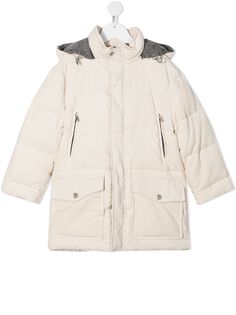 Brunello Cucinelli Kids пуховик с капюшоном