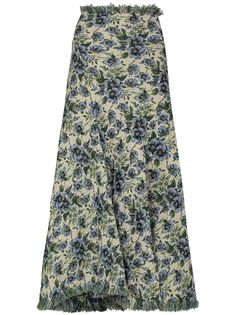 yuhan wang юбка миди Signe с цветочным узором