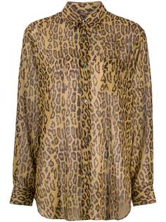 Junya Watanabe рубашка свободного кроя с леопардовым принтом