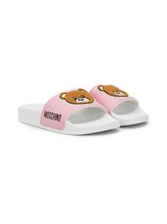 Moschino Kids шлепанцы Teddy Bear с логотипом