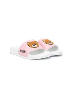 Moschino Kids шлепанцы Teddy Bear с логотипом