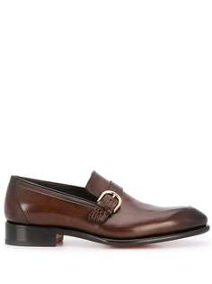 Santoni лоферы с пряжками