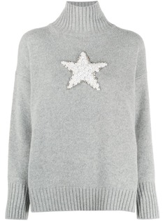 Ermanno Scervino джемпер с высоким воротником и аппликацией