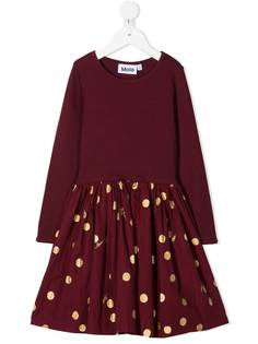 Molo Kids расклешенное платье в горох