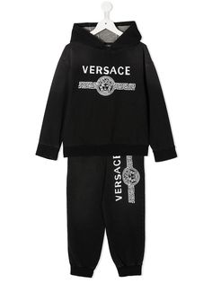 Versace Kids джинсовый спортивный костюм с логотипом