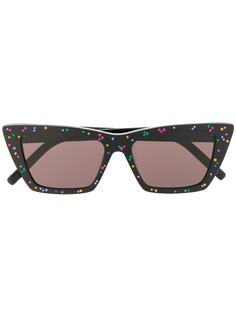 Saint Laurent Eyewear солнцезащитные очки New Wave со стразами