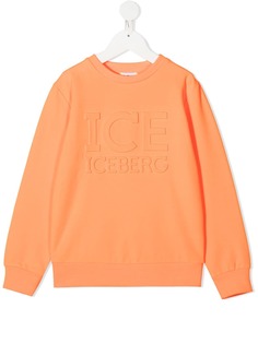 Iceberg Kids толстовка с тисненым логотипом