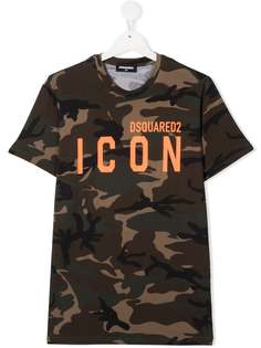 Dsquared2 Kids футболка Icon с камуфляжным принтом