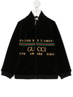 Gucci Kids спортивная куртка с вышивкой