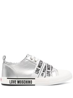 Love Moschino кеды с логотипом и эффектом металлик