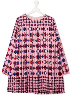 Emilio Pucci Junior платье с геометричным принтом и плиссировкой