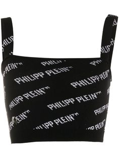 Philipp Plein трикотажный топ с логотипом