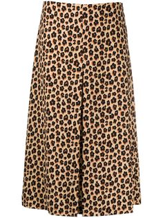 Vivetta юбка А-силуэта с леопардовым принтом