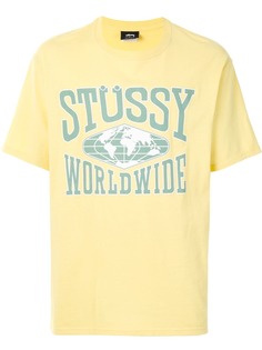 Stussy футболка с графичным принтом Worldwide