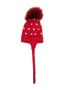 Monnalisa шапка с помпоном и узором