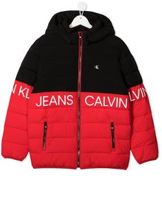 Calvin Klein Kids пуховик с логотипом