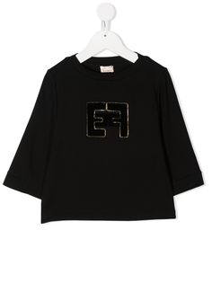 Elisabetta Franchi La Mia Bambina футболка с вышитым логотипом